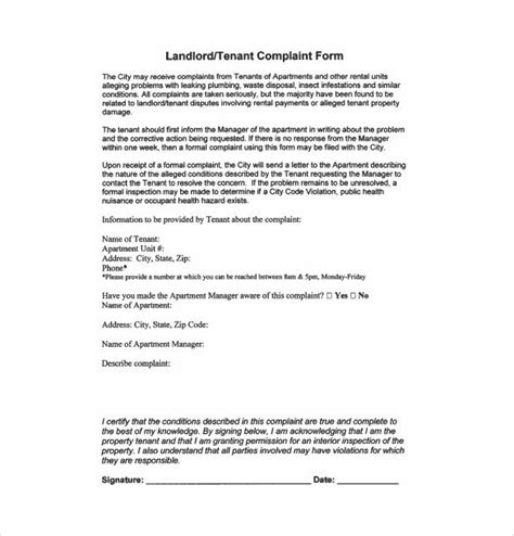 complaint letter  landlord  repair gotilo