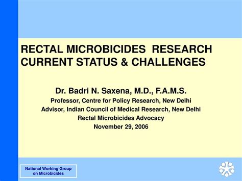 Ppt Rectal Microbicides Research Current Status And Challenges