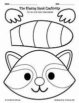 Kissing Hand Raccoon Coloring Preschool Printable Template Activities School Crafts Puppet Craft Activity First Clipart Back Kindergarten Pages Paper Story sketch template
