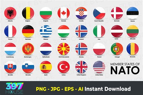 flags    member states  nato graphic  house creative