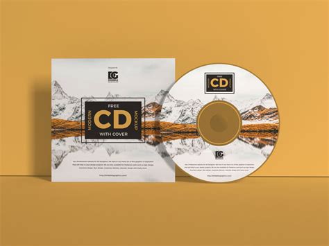 modern cd cover mockup mockuptree