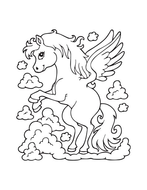 coloring book unicorn page  payhip