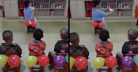 teacher shows preschoolers how to wipe their butt correctly