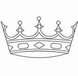 Crown Coloring Pages King Crowns Simple Drawing Printable Template Flower Easy Clip Kids Choose Board Popular sketch template