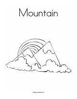 Mountain Coloring Worksheet Mountains Pages Sheet Color Colouring Peak Book Pikes Everest Mount Nice Gunung Tracing Rainbow Noodle Rivers Twistynoodle sketch template