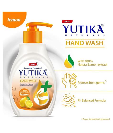 yutika naturals complete protection lemon extract liquid soap pump hand