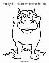 Coloring Cow Cows Til Come Party Pages Dairy Farm Sheet Milk Book Barn Comments Twistynoodle Coloringhome Noodle sketch template