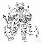 Dwarf Undead Fighter sketch template