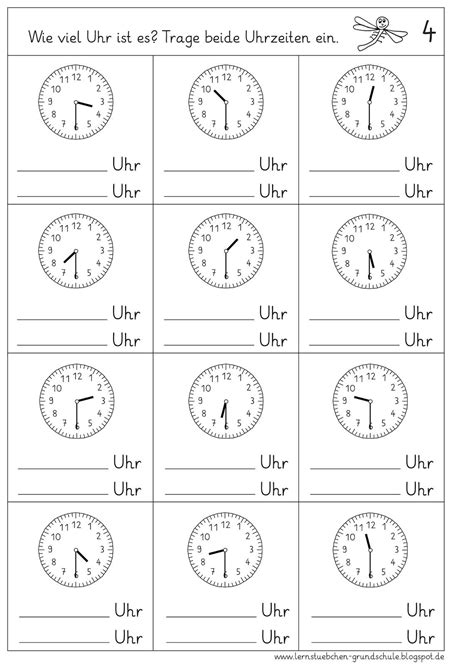 elle worksheet famous uhrzeit grundschule arbeitsblaetter