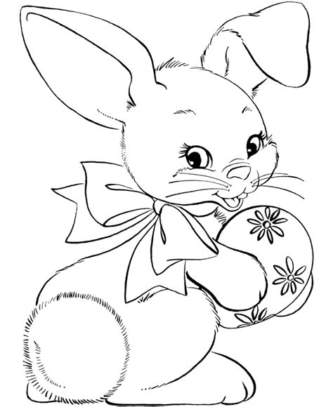 printable easter bunny coloring pages  kids