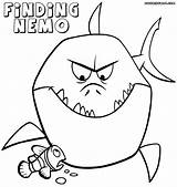 Nemo Coloring Finding Pages Bruce Getcolorings Comments Awesome Library Clipart sketch template