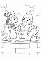 Gnomes Coloring Sherlock Pages Juliet Gnomeo Romeo Sheets Printable Kids Books Et Cartoon Color Printables Sheet Print Colouring Activity Disney sketch template