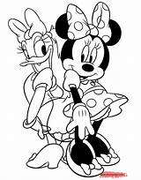 Minnie Coloring Mouse Pages Daisy Mickey Duck Disney Color Colouring Poppy Roadster Racers Donald Friends Print Templates Template Funstuff Disneyclips sketch template