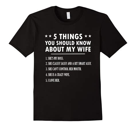 mens 5 things you should know about my wife shirt anz anztshirt