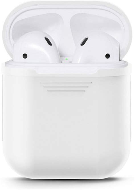 bolcom airpods silicone case cover hoesje geschikt voor apple airpods   transparant