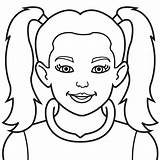 Girl Face Outline Coloring Pages Clipartmag sketch template