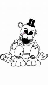Freddy Fnaf Withered Paintingvalley Witherd Fazbears sketch template