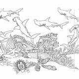 Pages Coloring Ocean Book Printable Treasures Adult Colouring Instant Adults sketch template