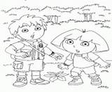 Coloring Pages Diego Dora Explorer Info sketch template