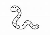 Worm Coloring Printable Pages Large sketch template