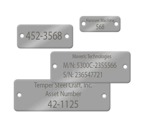 engraved stainless steel tags labels id plates naptags naptags
