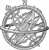 Drawing Astronomy Sphere Clipart Tattoo Armillary Clip Armilla Vintage Sundial Sextant Copernicus Dial Etc Compass Sun Symbol Astrolabe Google Usf sketch template