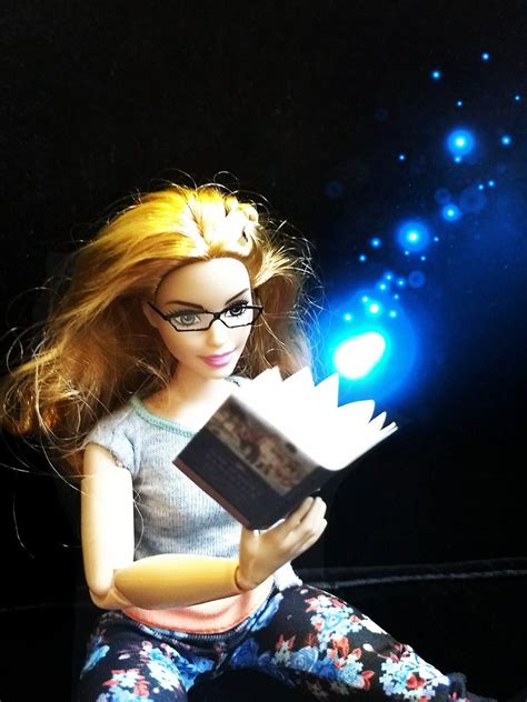 Curvy Barbie Absorbed In A Book The Glasses And The Book Have Been
