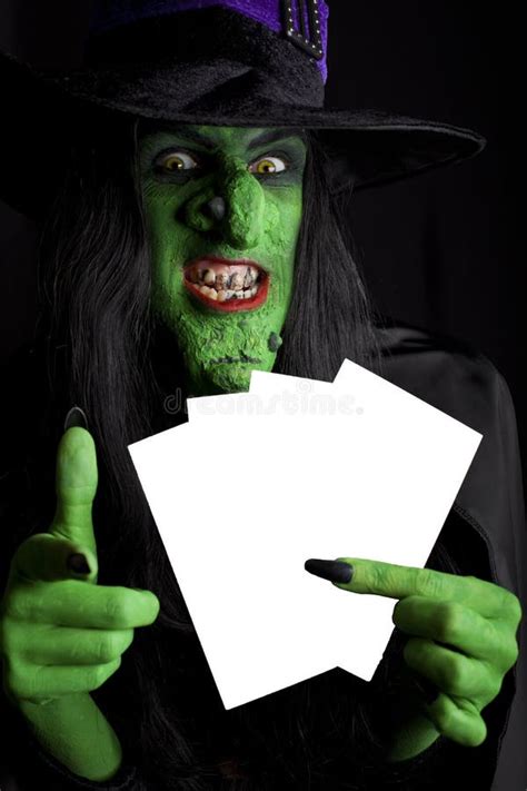 scary witch holding  apple stock photo image  disguise scary