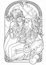 Labyrinth Coloring Pages Adult Book Deviantart Movie Labyrinthe Jareth Drawings Disney Sheets Colouring Bowie David Sarah King Ups Grown Books sketch template