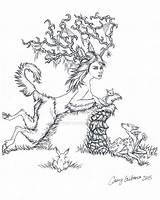 Coloring Pages Mash Lydia Creatures Adult Mythical Faun Deviant Getcolorings Deviantart Store Etsy Woodland Perfect Printable Choose Board sketch template