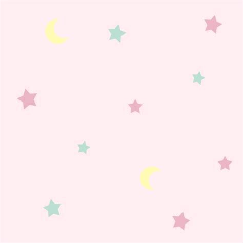 papel de parede baby lua  estrelas fundo rosa leroy merlin