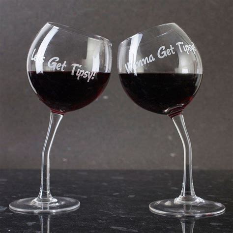 Set Of 2 Tipsy Wine Glasses Uk Tipsy Wine