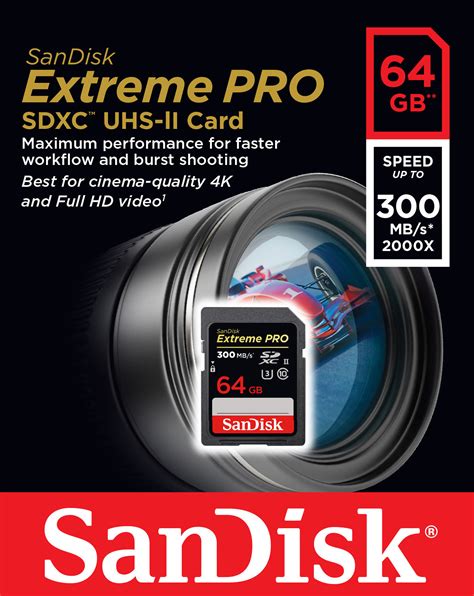 Sandisk 64gb Extreme Pro Sdxc 300mb S