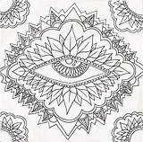 Coloring Pages Psychedelic Eye Mandala Print Color Sun Outline Trippy Printable Abstract Begs Drawing Adult Colouring Madness Coloriage Drawings Colorier sketch template