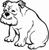 Bulldog Coloring Happy Pages sketch template