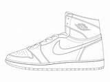 Jordan Air Coloring Pages Shoes Nike Drawing Template Sneakers Michael Shoe Sneaker Jordans Color Vans High Kicks Drawings Printable Clipart sketch template
