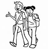 Coloring School Friends Going Pages Together Friendship Never Last Will Color sketch template