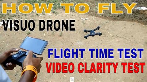 fly visuo drone xshw flight time test video clarity test youtube