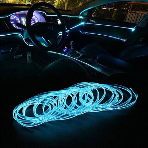 car el wire led strip 5m led car lights atmósfera luz para bricolaje