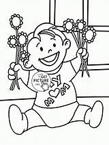 Coloring Pages Wuppsy Kids Mothers sketch template