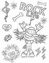 Trolls Coloring Pages Tour Rock Printable Hard Youloveit sketch template