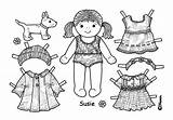Til Susie Farvelægge Påklædningsdukke Paper Onesheet Doll Colour Karen sketch template