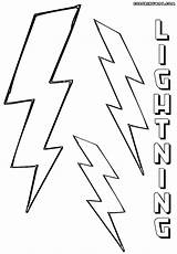Lightning Coloring Pages Sheet Colorings sketch template