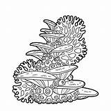 Sponges Corals Illustrations sketch template