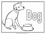 Coloring Pages Dog Animal Word Drawing Dogs Cat Printable Duck Getdrawings sketch template