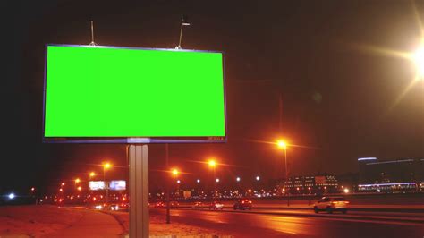 billboard  green screen  streets stock footage sbv