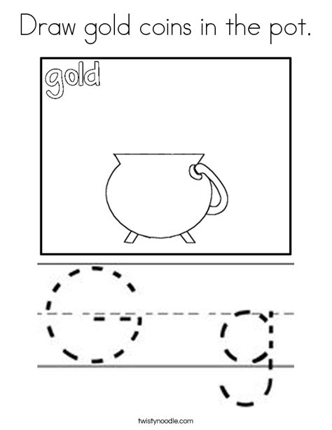 draw gold coins   pot coloring page twisty noodle