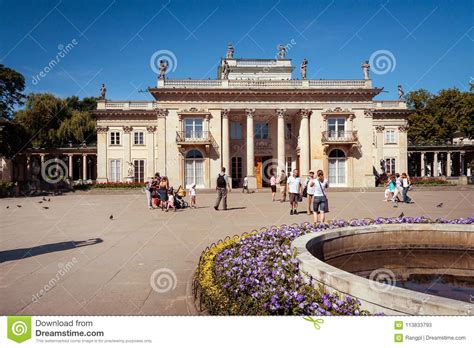 Warsaw City Popular Tourist Attraction Lazienki Palace