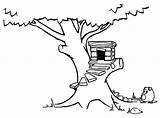 Tree House Coloring Pages Treehouse Drawing Kids Annie Simple Round Coloring4free Sheets Stairway Magic Color Printable Getdrawings 2021 Categories Getcolorings sketch template