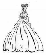 Gown Drawing Sketch Wedding Getdrawings sketch template
